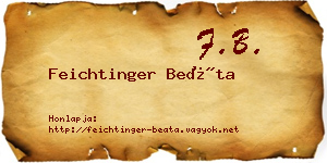 Feichtinger Beáta névjegykártya